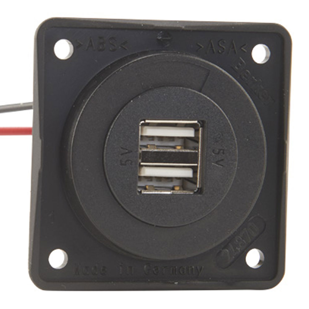 Berker USB Stikdåse til Indbygning - Dobbelt 12V