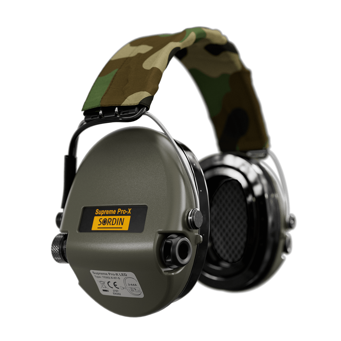 Sordin Supreme Pro X H - Grøn Camo med Gel Ringe