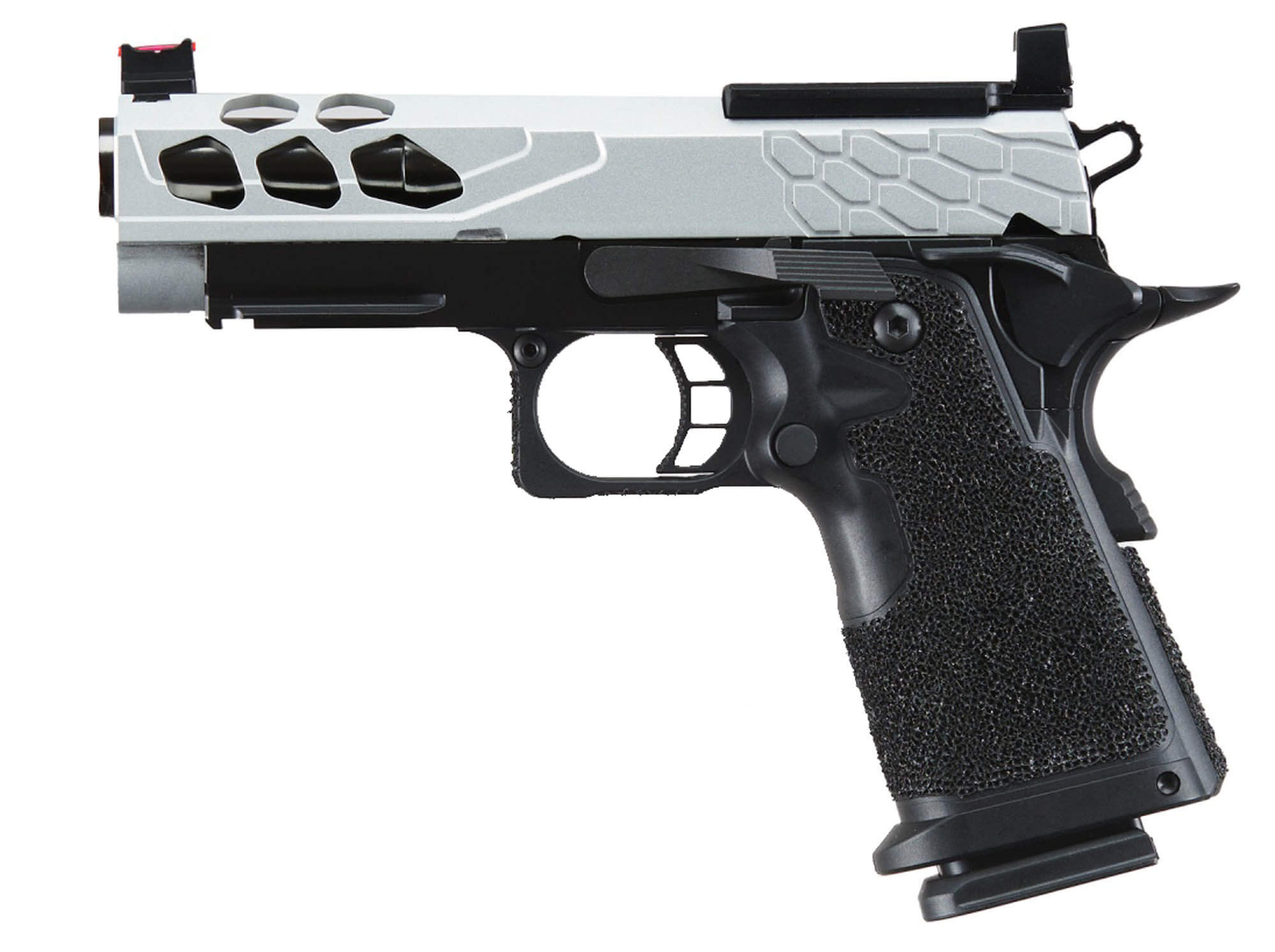 Lancer Hi Capa 4.3 LTX GBB Pistol - Sølv Kvalitet
