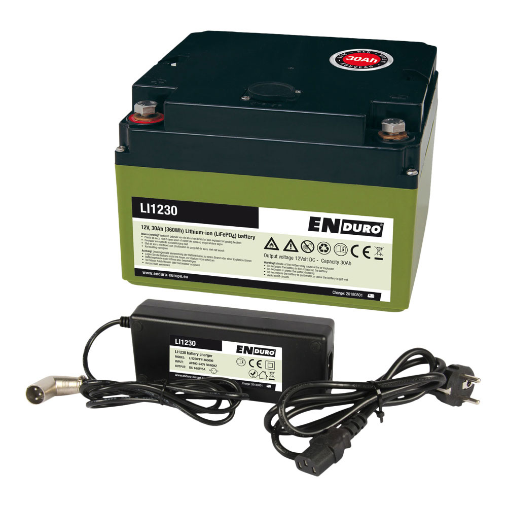 Enduro Lithium Ion Batteri Li1230 - 60 min brugstid!