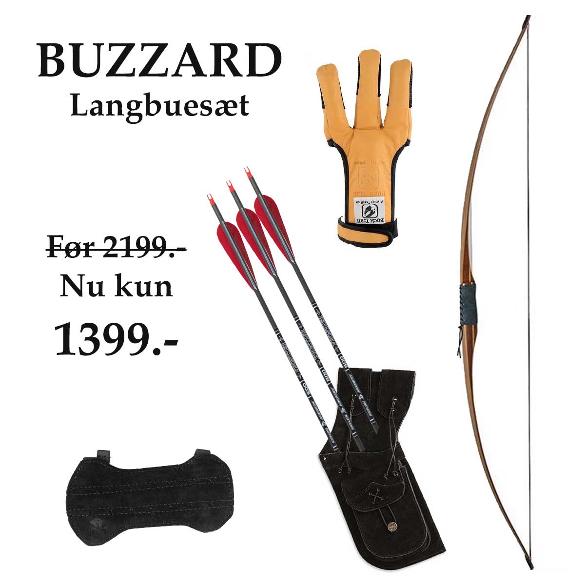 Touchwood Buzzard Langbuesæt Komplet 40 Pund Tilbud